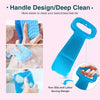 Silicone Bath Belt Body Wash Body Scrubber Belt With Double Side Shower Belt Back Scrubber Bath Brush Bath Scrubber